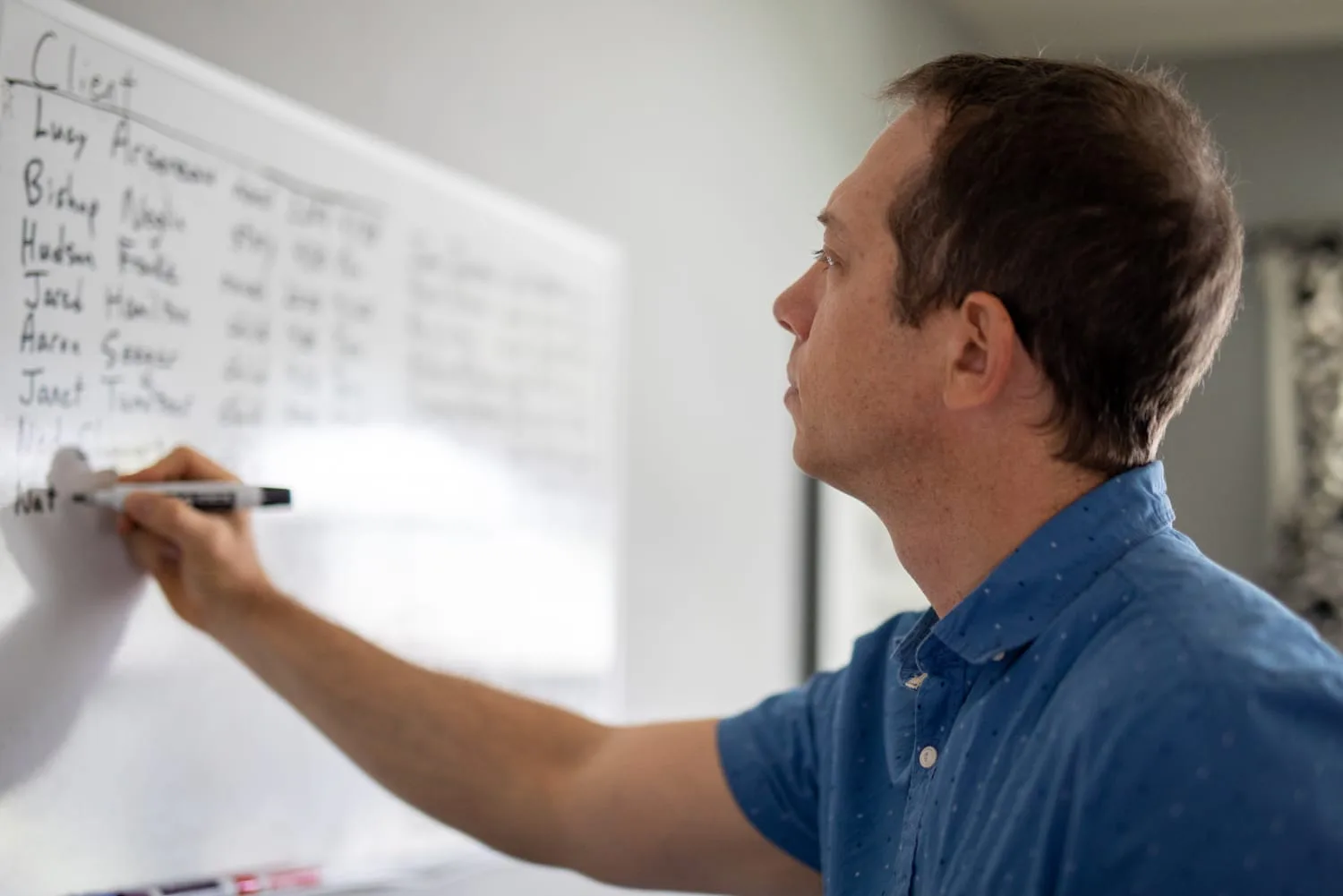 John Fox Writing on White Board