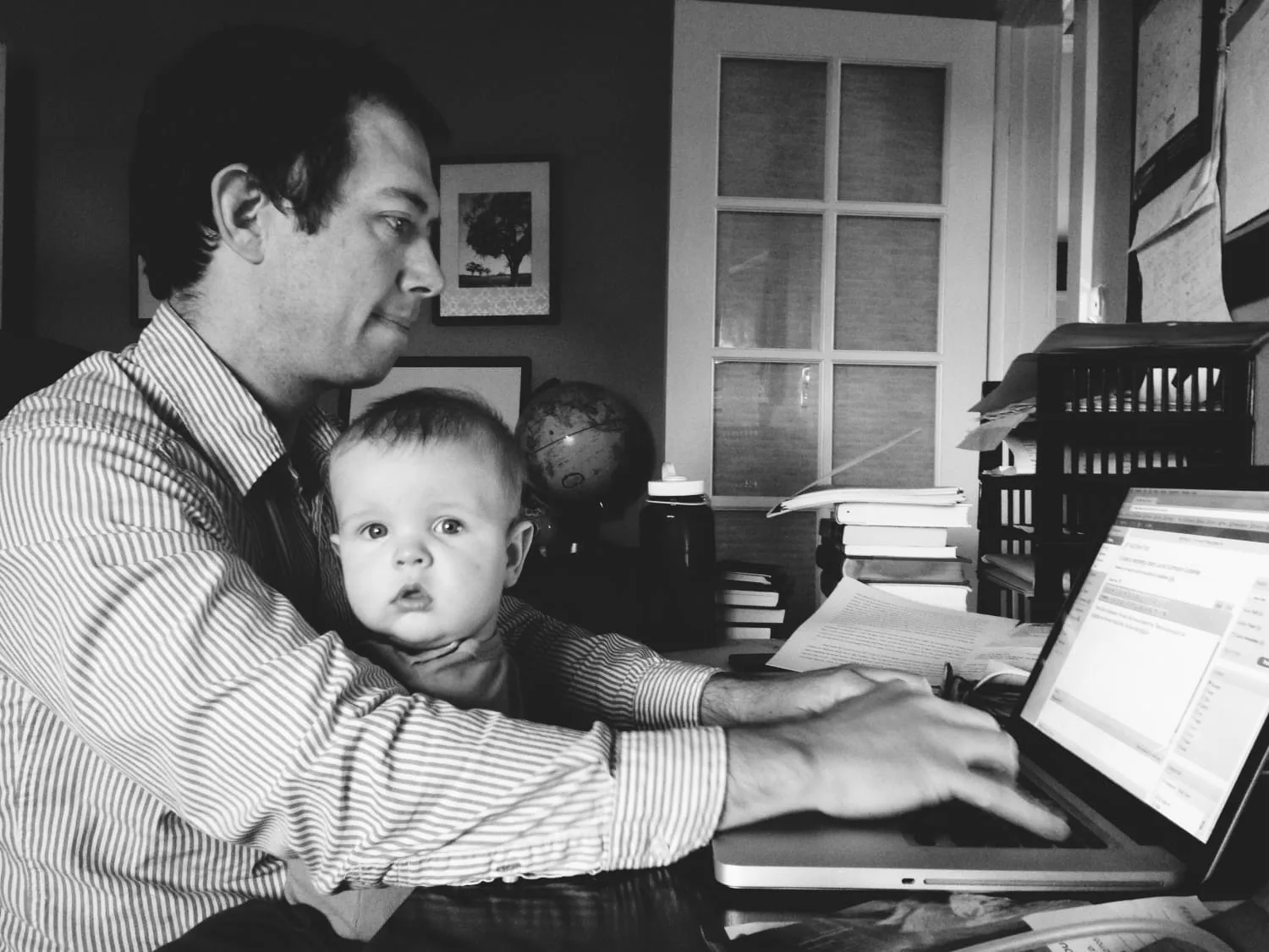 John Fox retro photo with kid