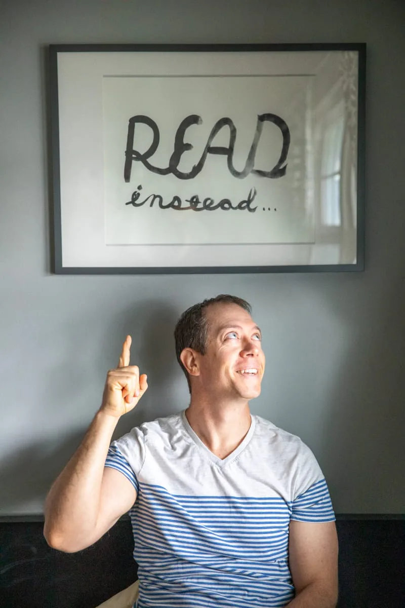 John Fox with Read poster