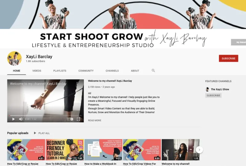 Youtube Screenshot XayLi