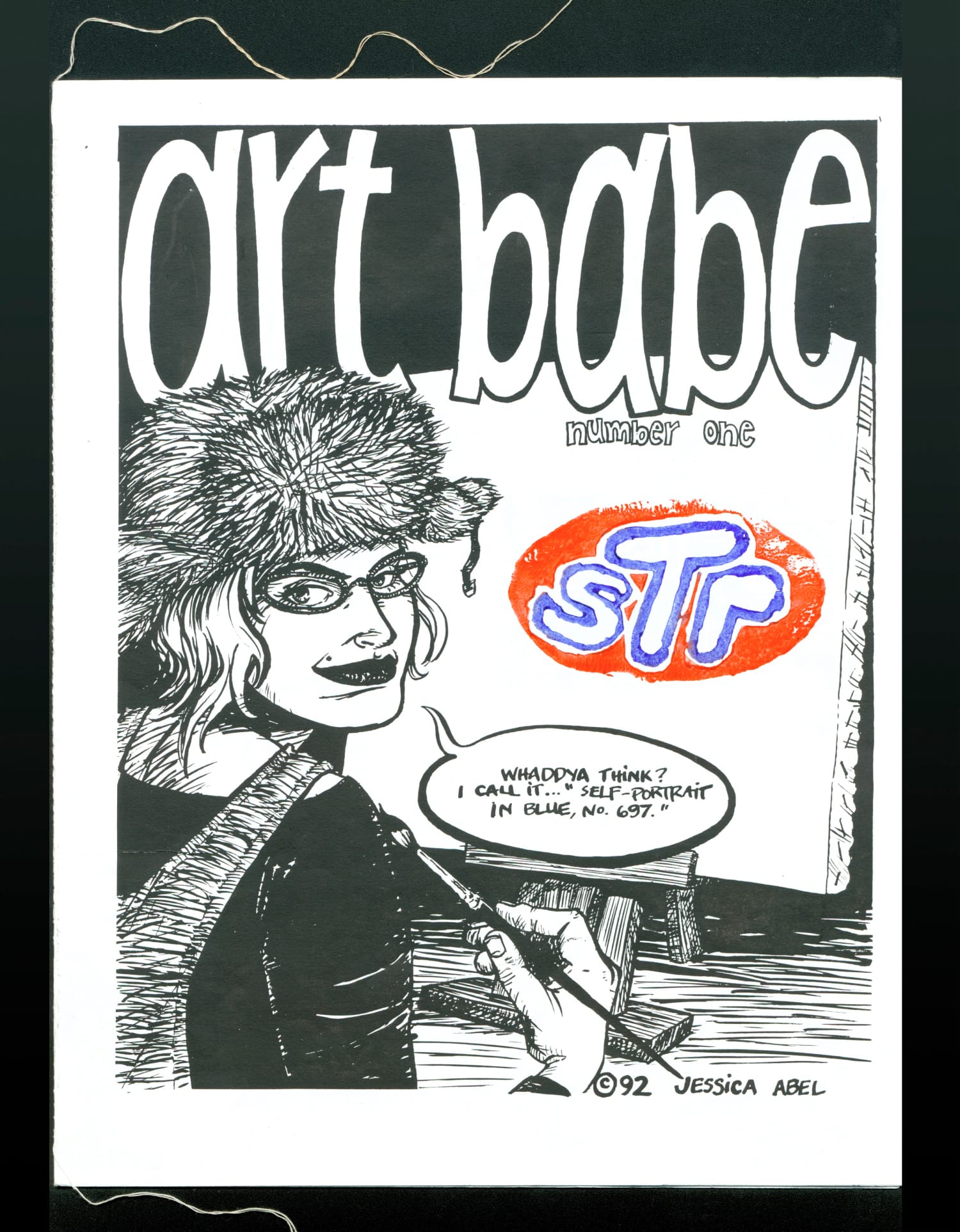 Creator comic art 1992 cover of Art Babe Jessica Abel