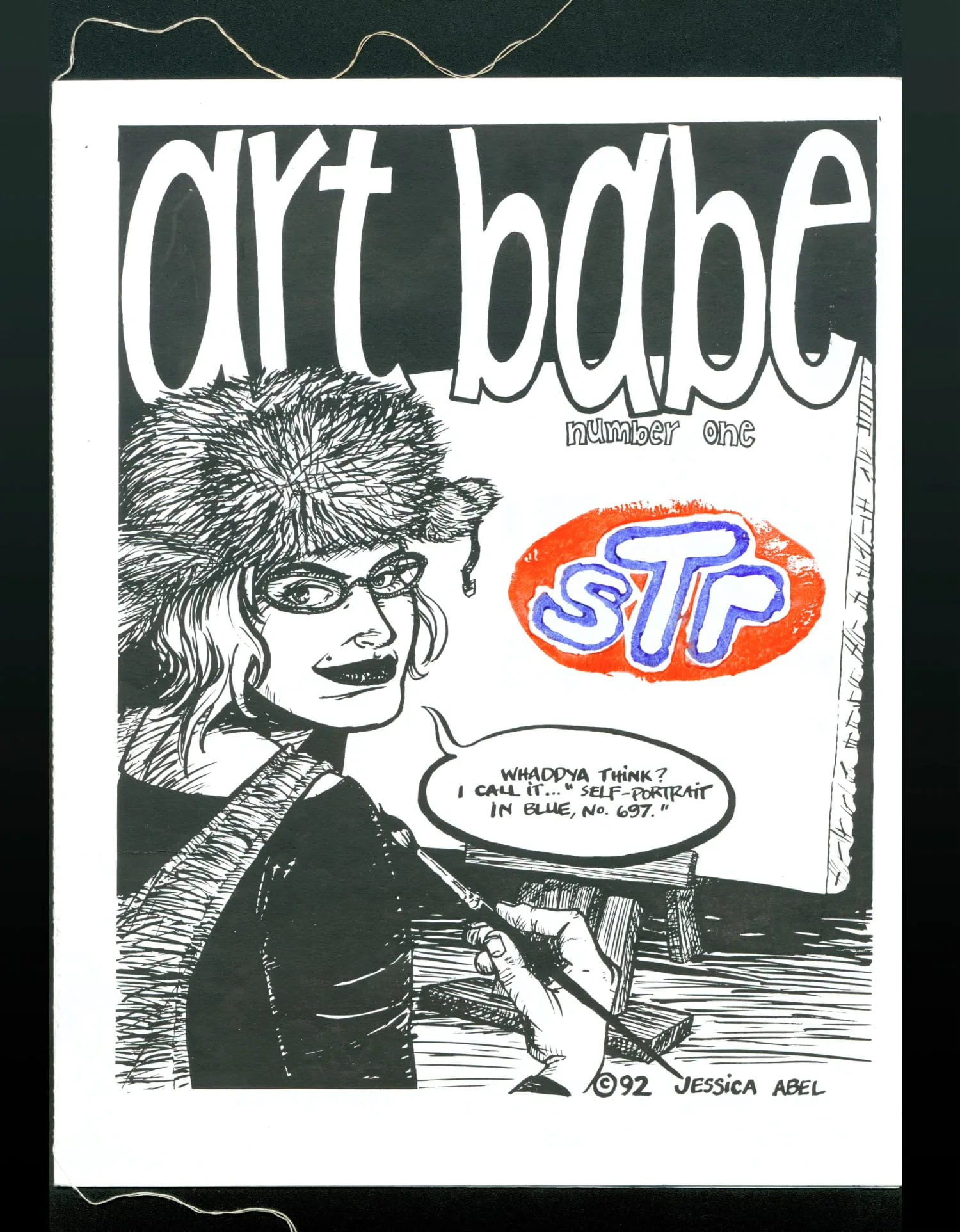 Creator comic art 1992 cover of Art Babe Jessica Abel