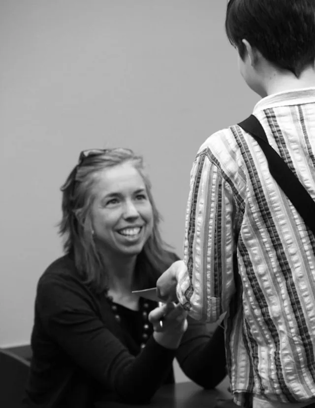 Creator black and white at evanston public library signing 2015