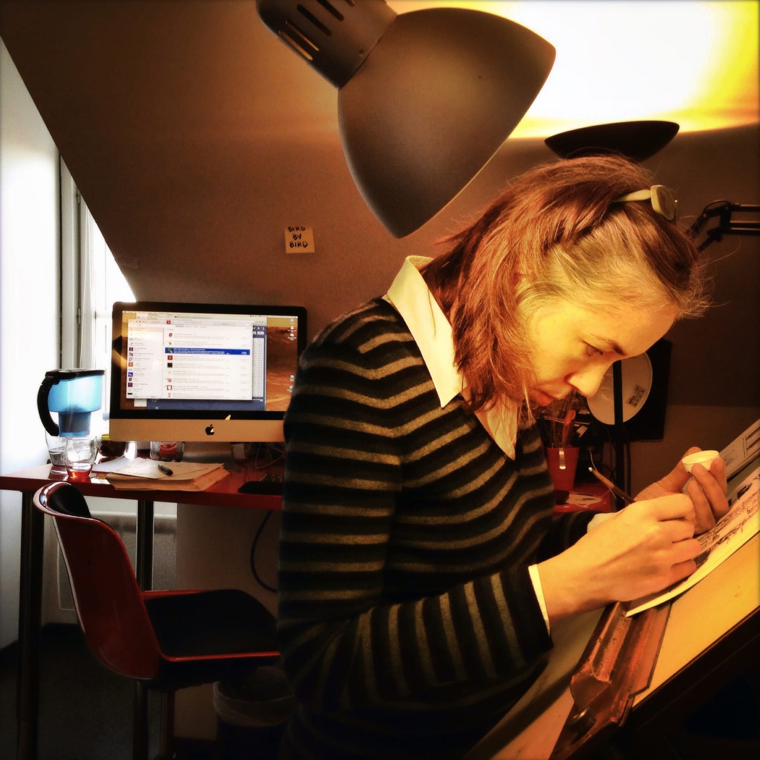 Creator drawing Jessica Abel 2014