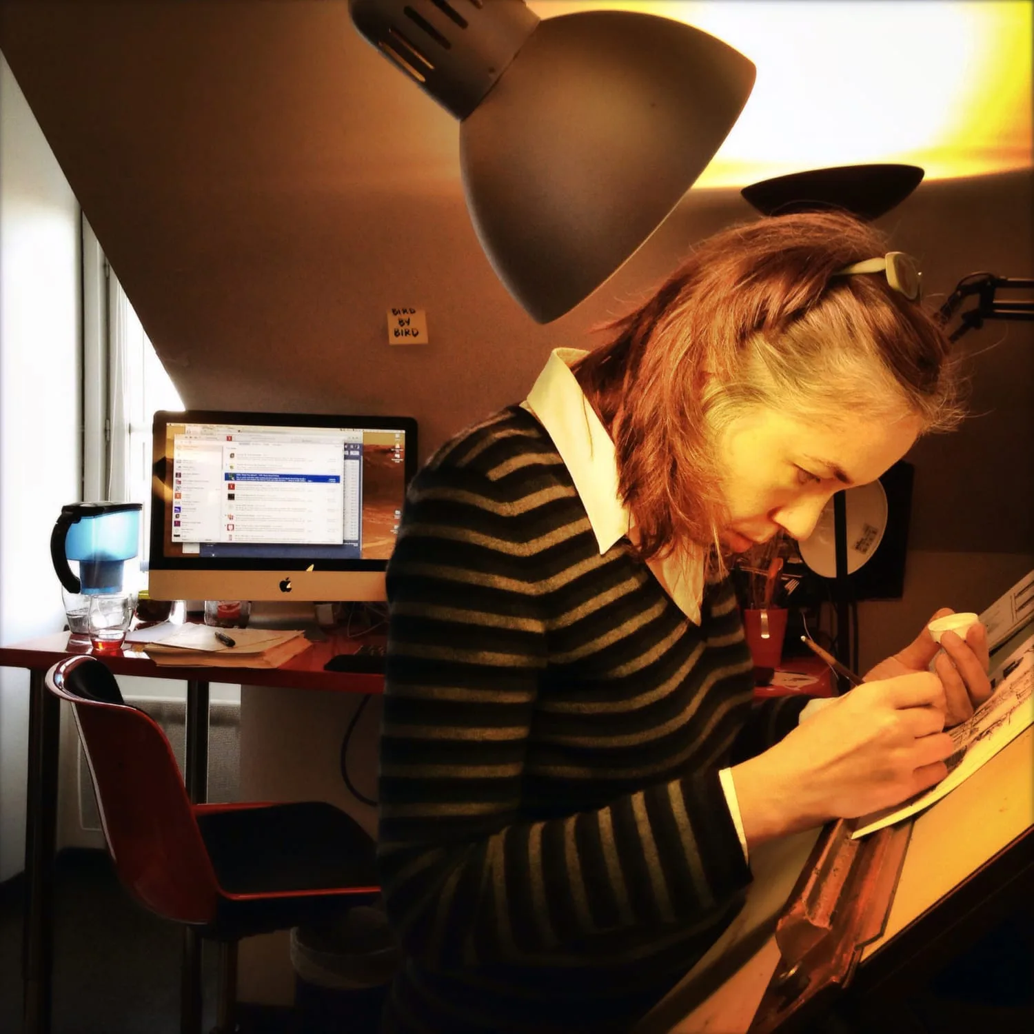 Creator drawing Jessica Abel 2014