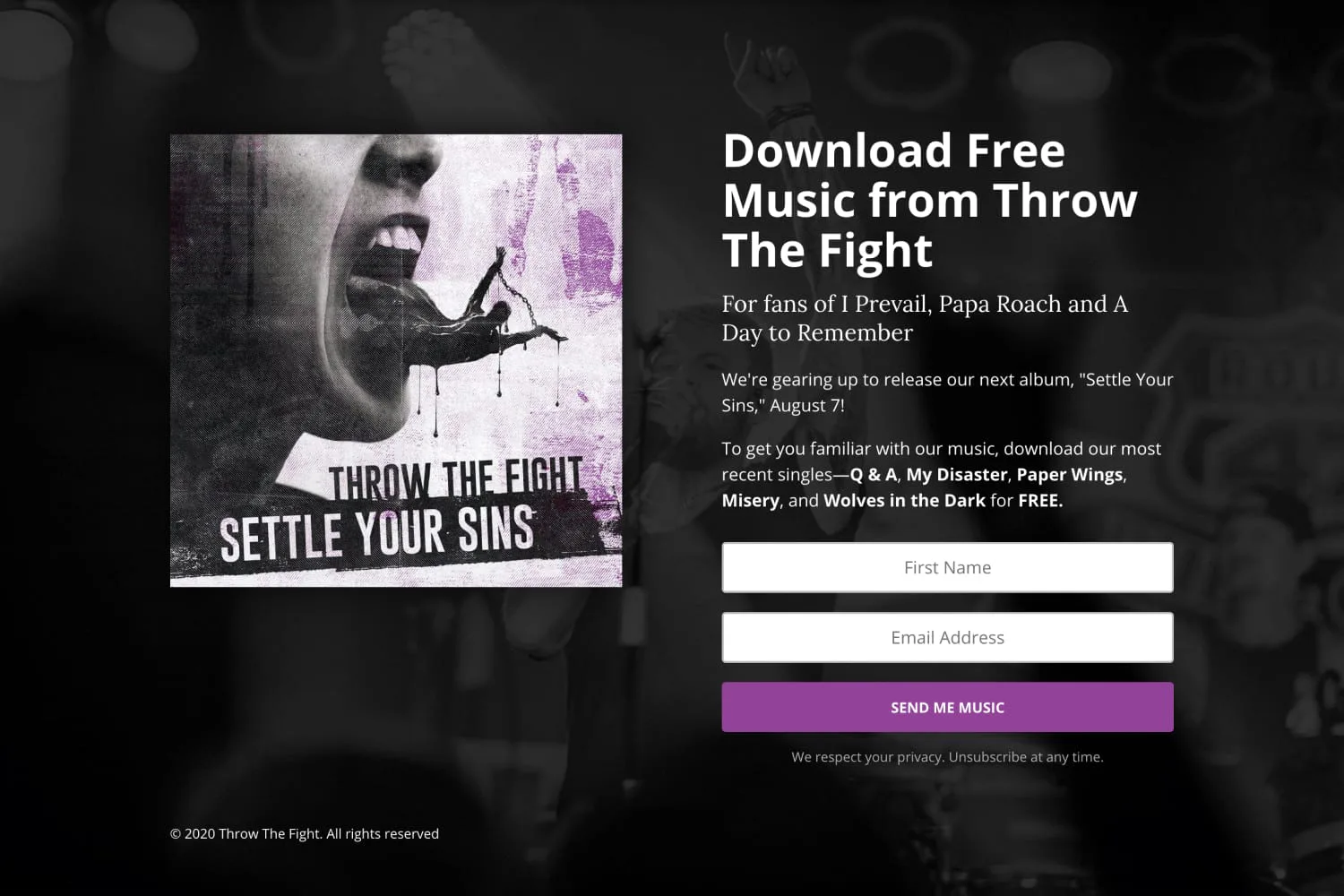 iaac-ryan-baustert-bands-landing-page-album-download-screenshot