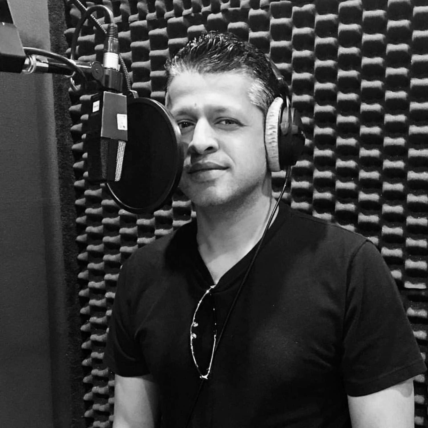 iaac-srini-rao-recording-podcast-in-studio