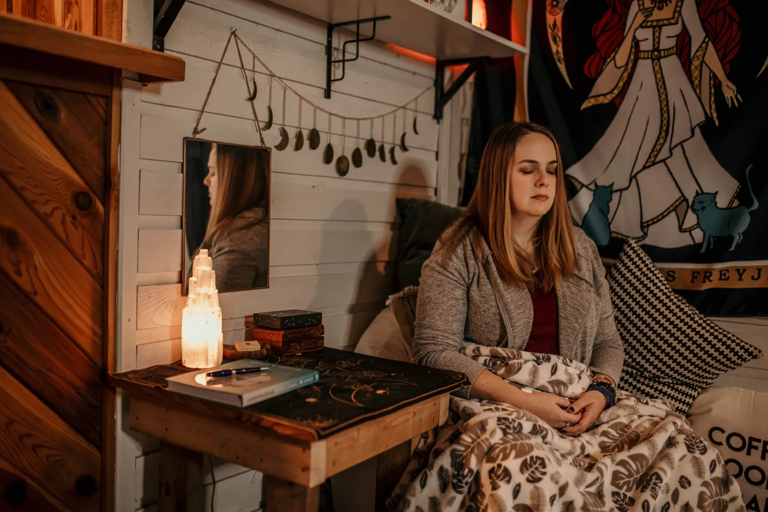 iaac-cara-chace-sitting-in-her-meditation-corner