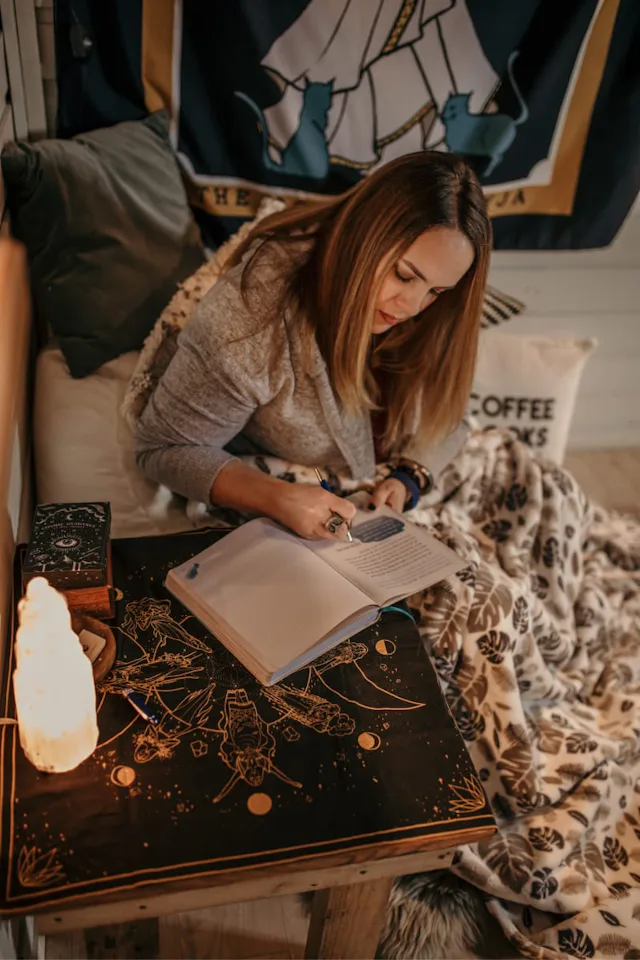 iaac-cara-chace-writing-in-meditation-corner