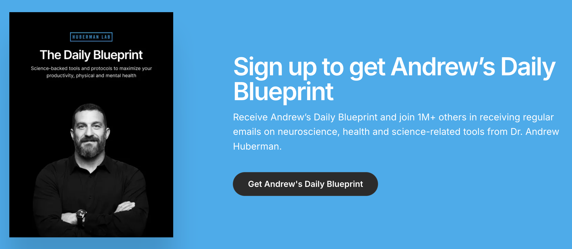 Andrew Huberman's using Kit lead magnet to grow email list