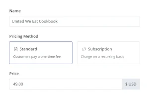 Set your product details