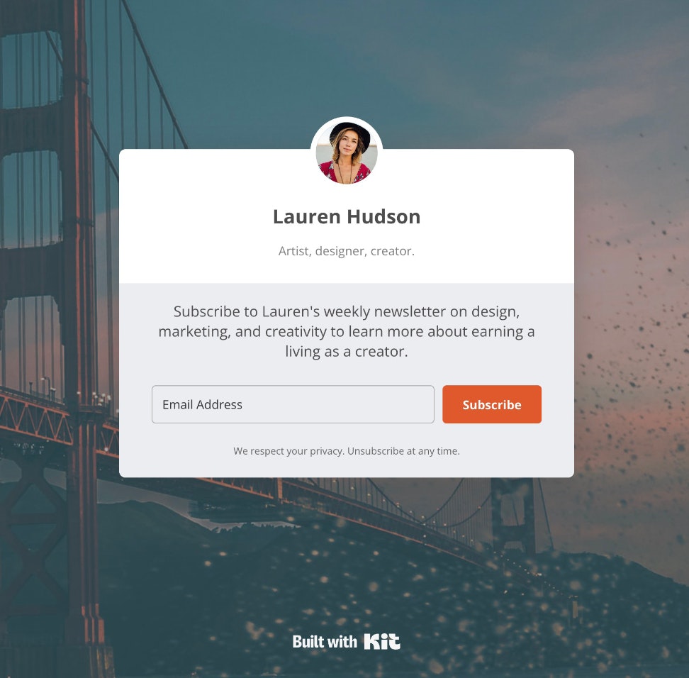 Set up a profile landing page