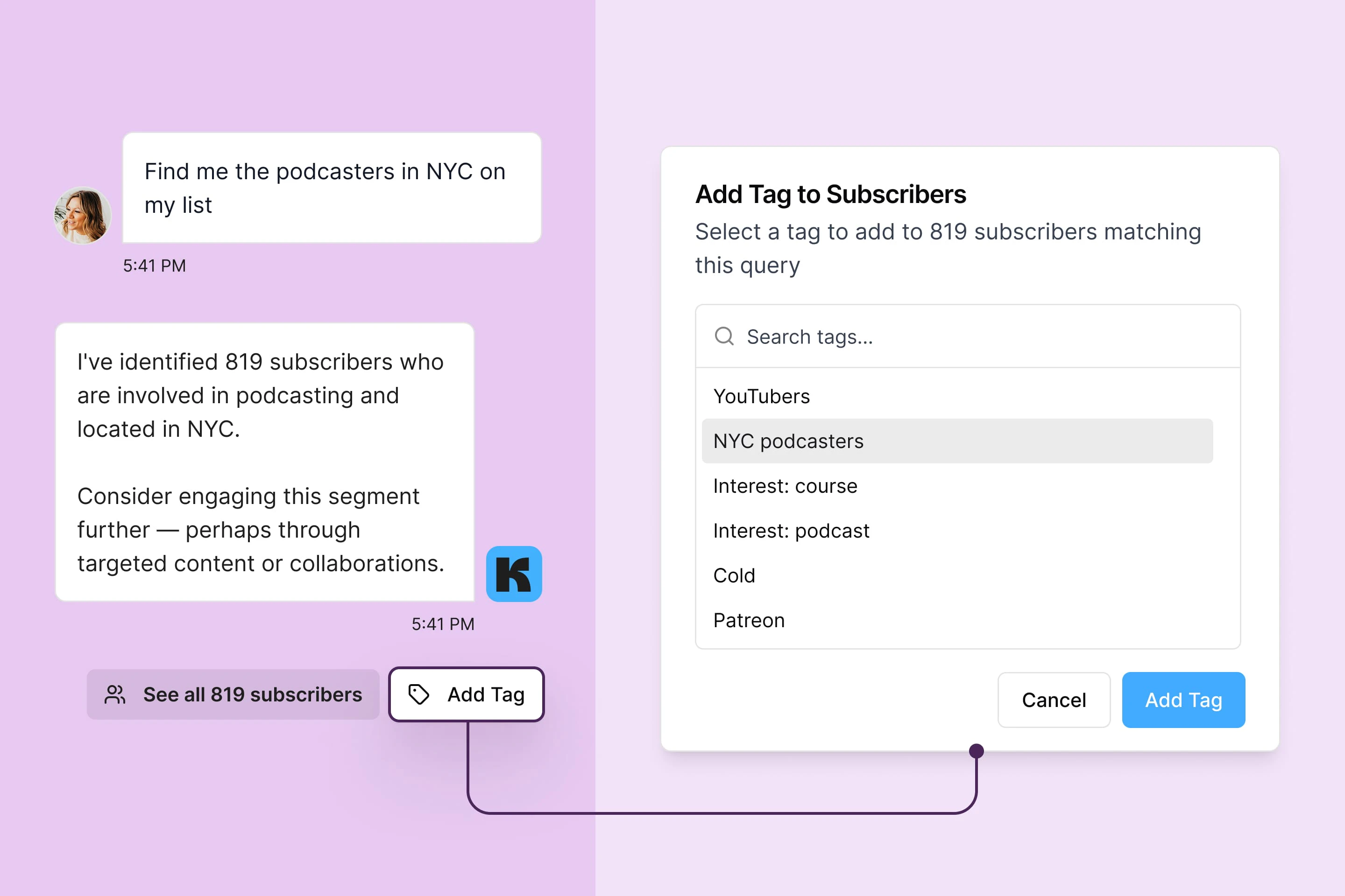 An example of how Kit's leading email deliverability helps keep emails in the inbox. A chart showing high percentages of received, opens, and clicks.