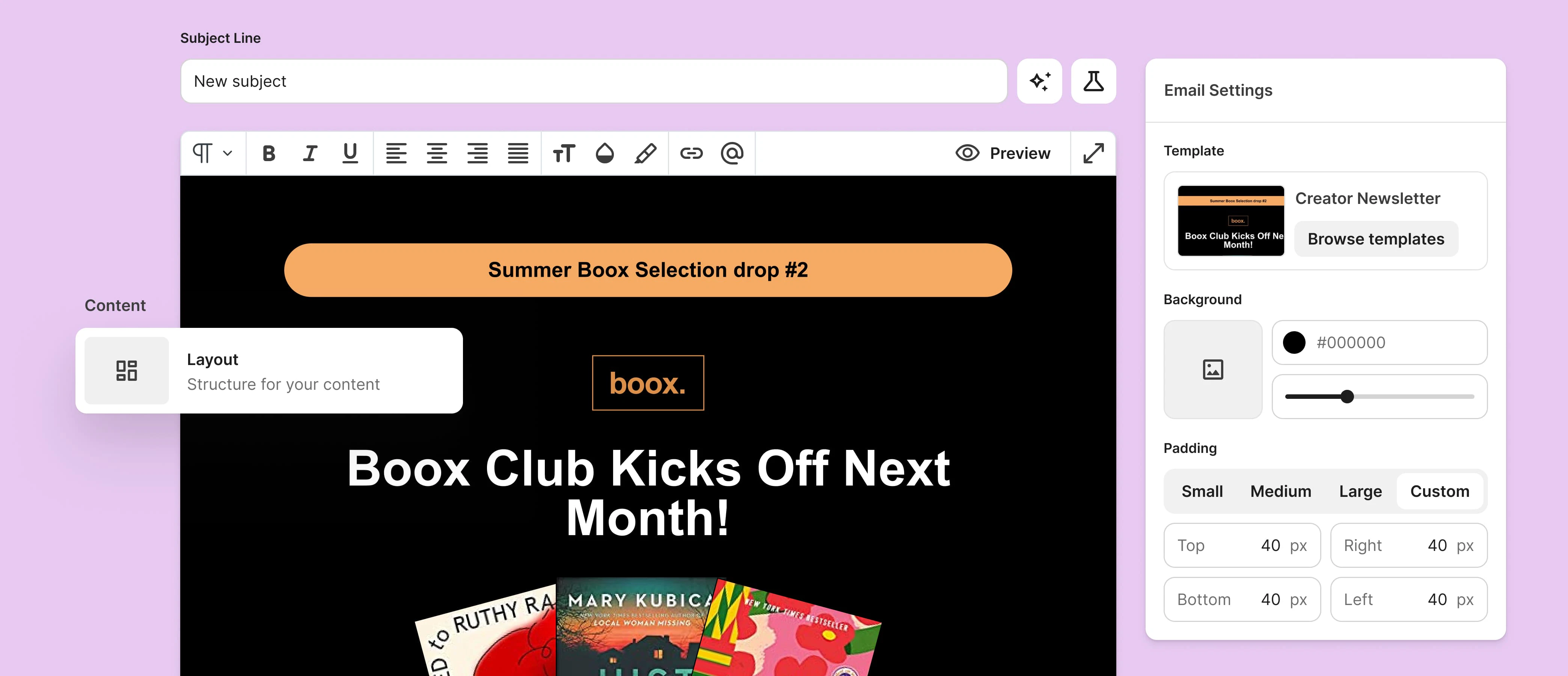 Send feature screenshot