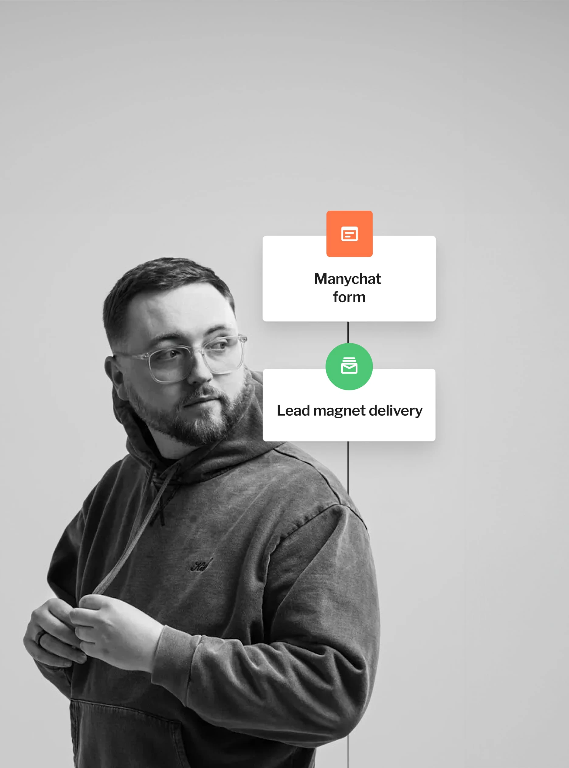 Turn social media followers into subscribers without losing your personal touch with Gannon Meyer’s follower-to-subscriber email automation template.