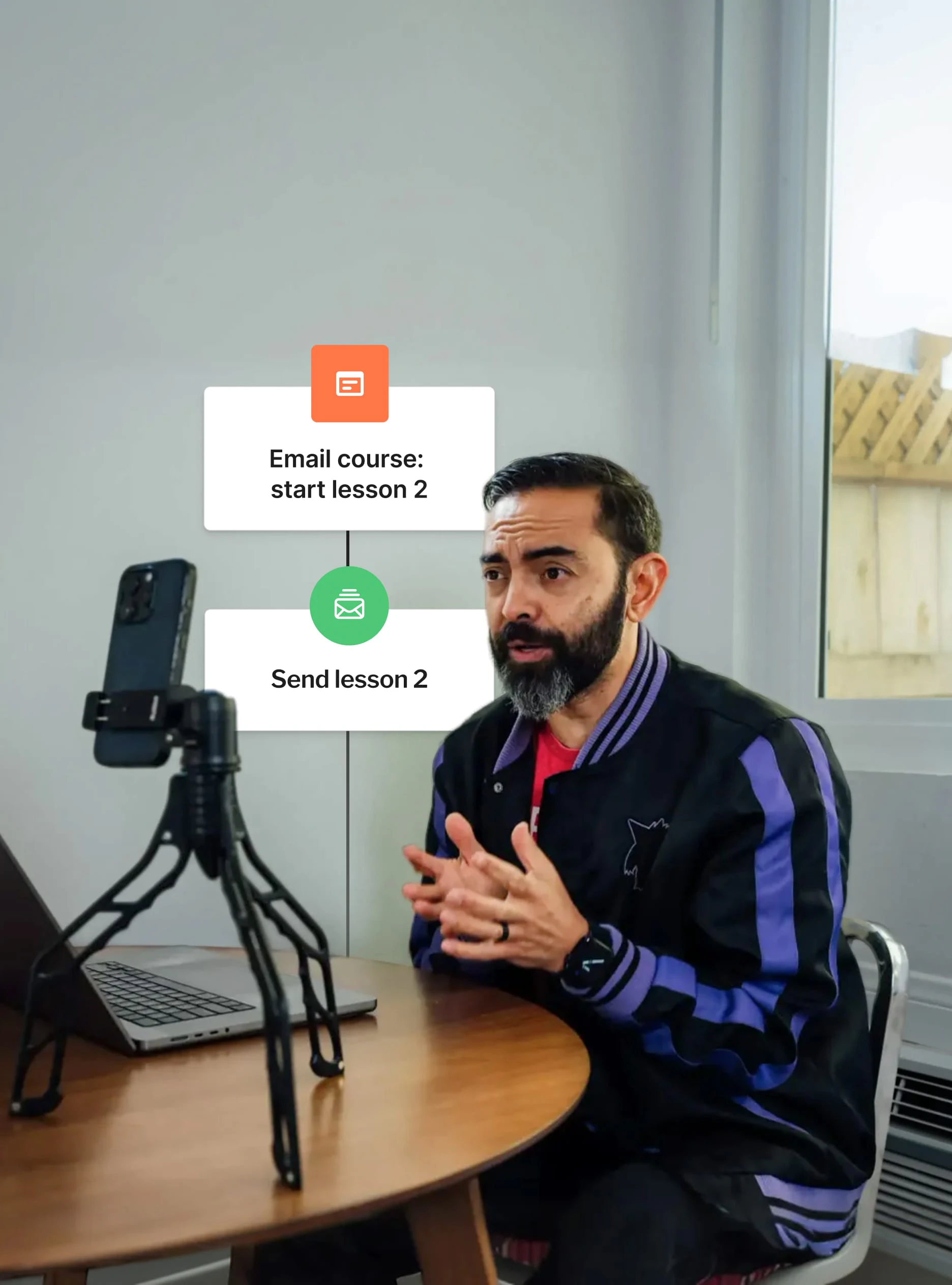 Deliver educational content that builds trust and converts subscribers into customers automatically with Pat Flynn's self-paced email course automation workflow.