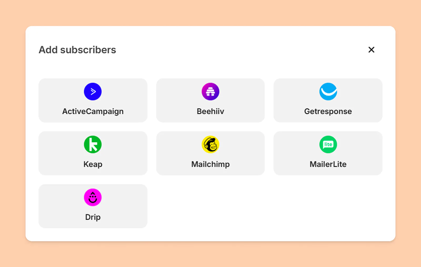 Migrating subscribers to Kit