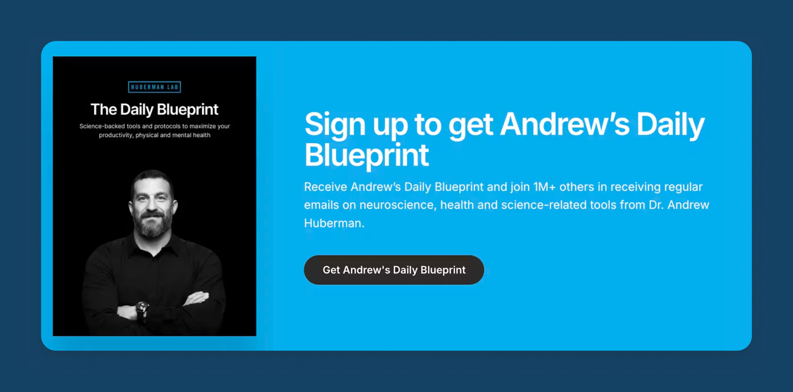 Andrew Huberman's lead magnet example