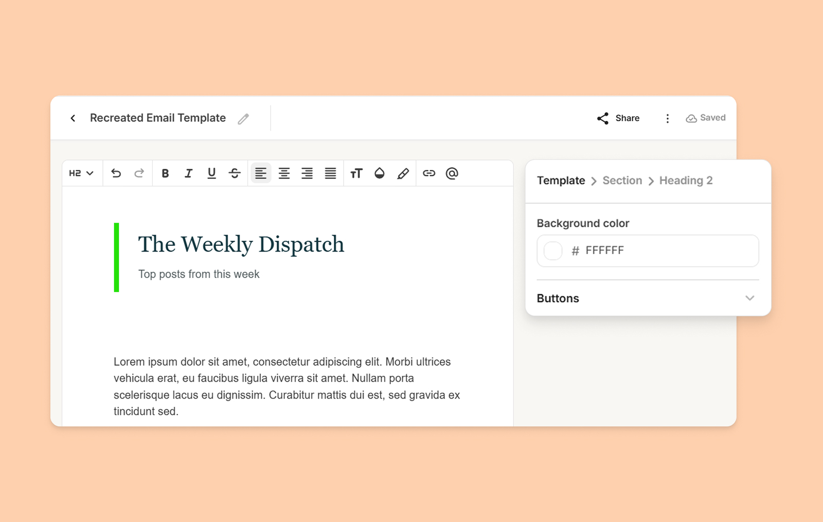 Recreating email templates in Kit
