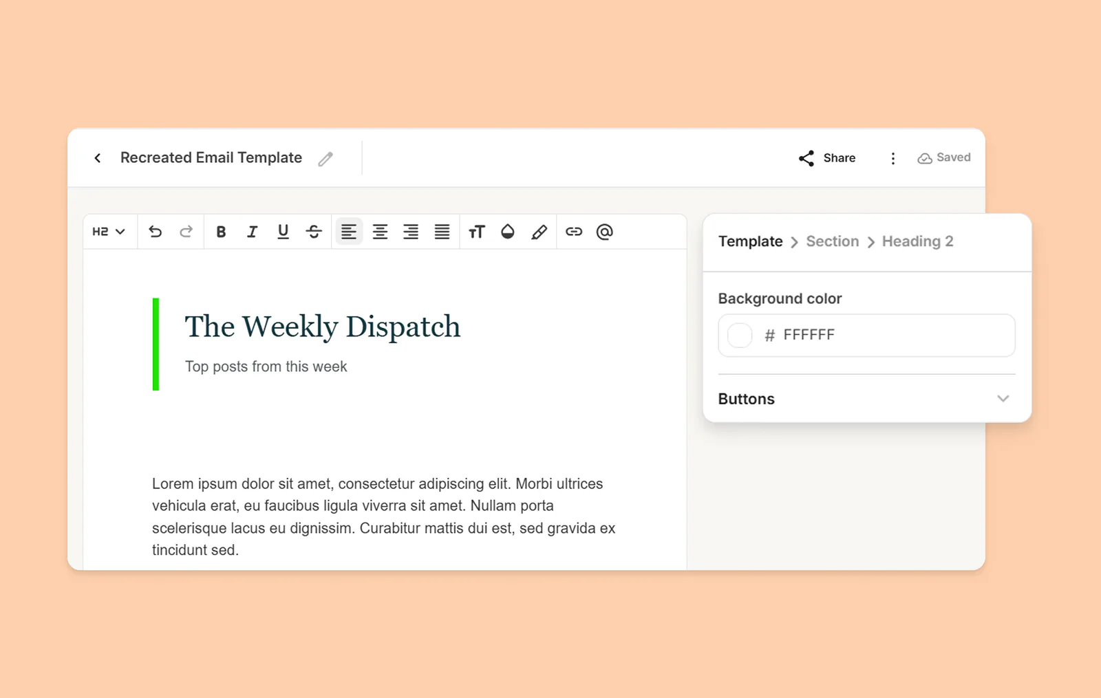 Recreating email templates in Kit