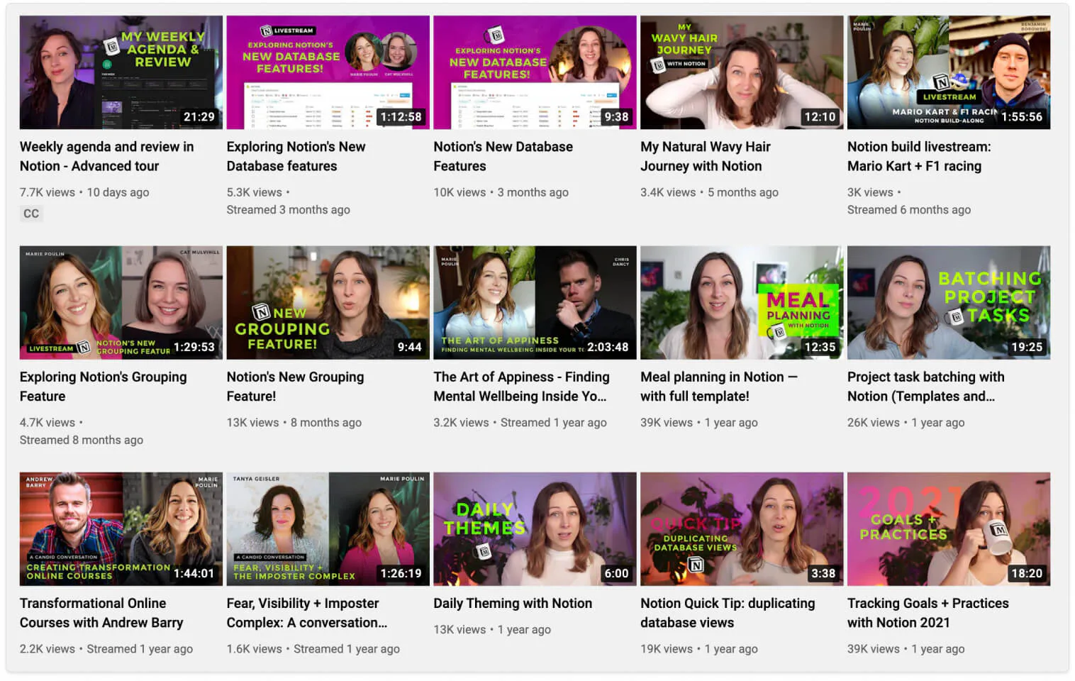 Marie Poulin YouTube