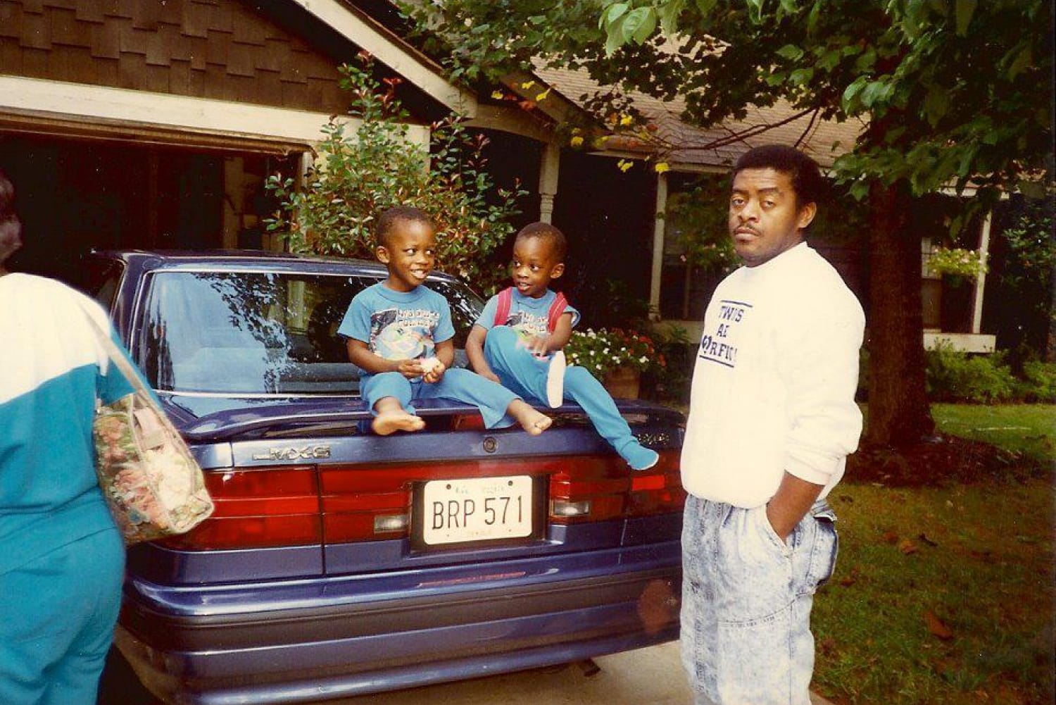 Courtland with his dad