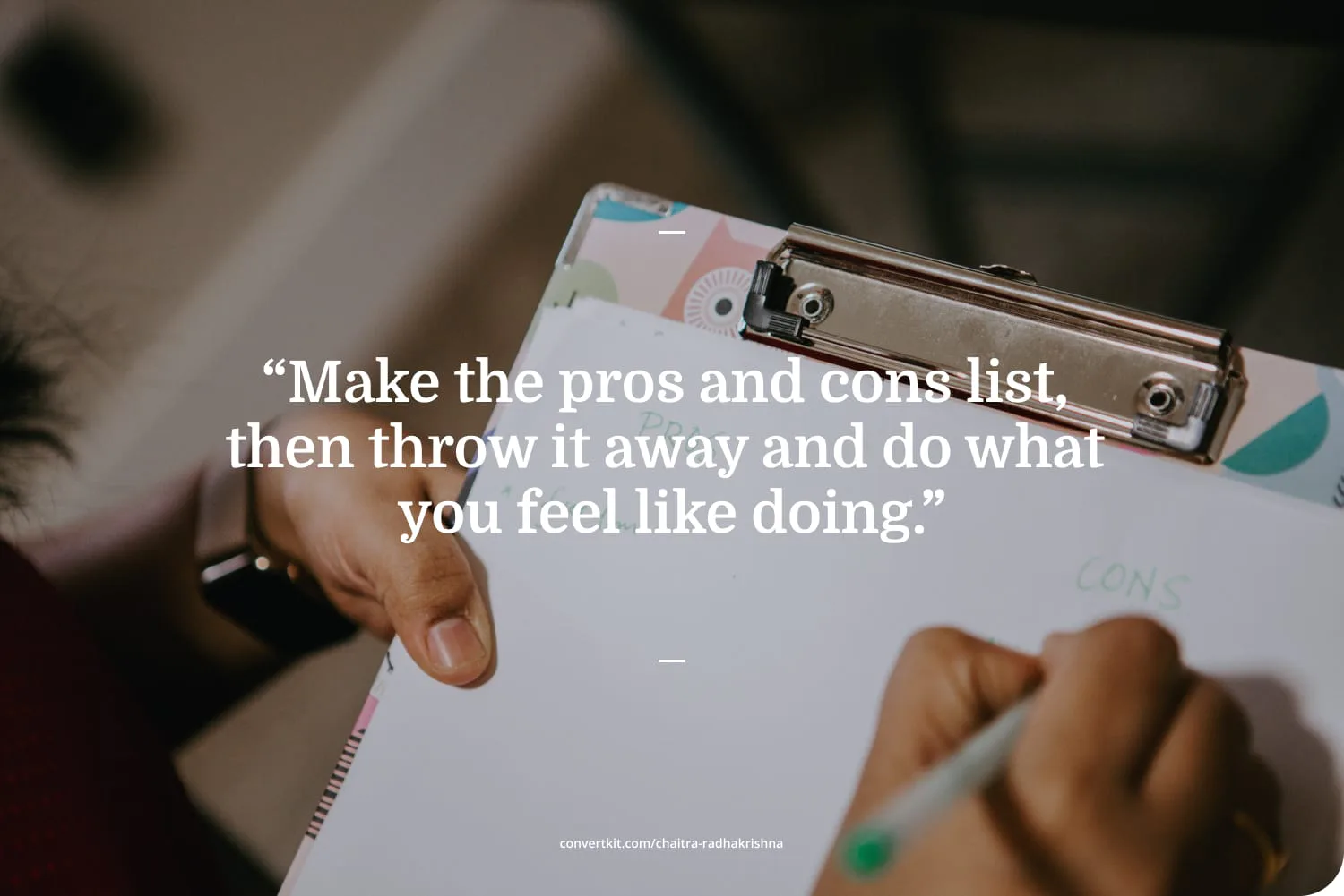 Writing with quote