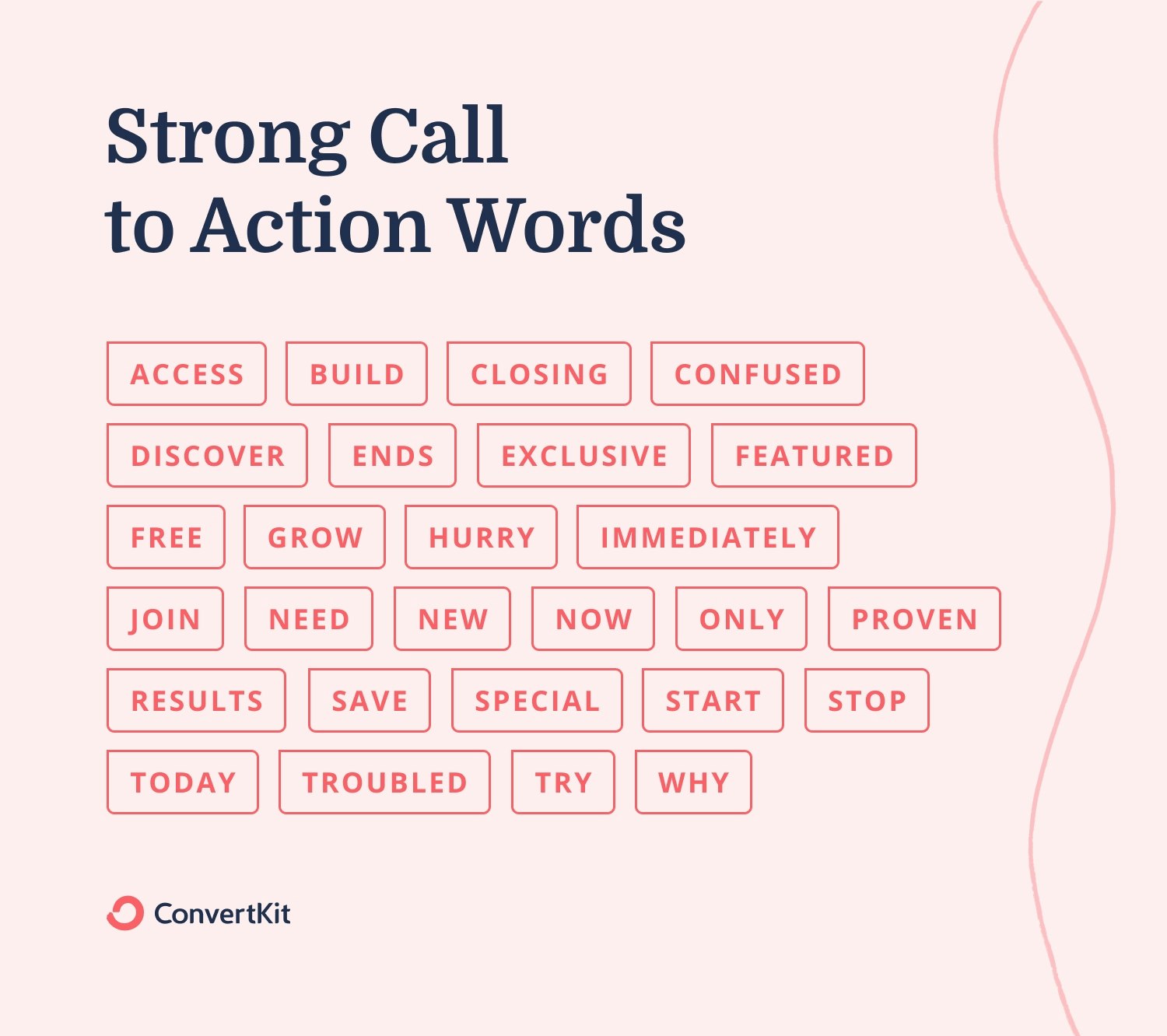 Examples of strong call-to-action words