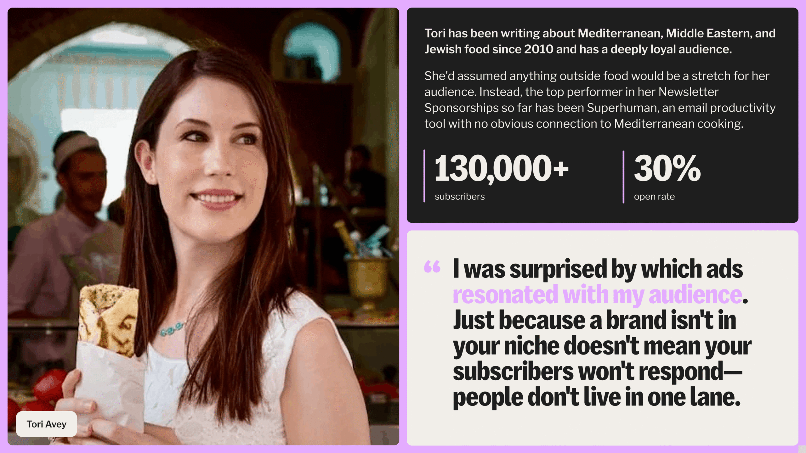 Tori Avey case study