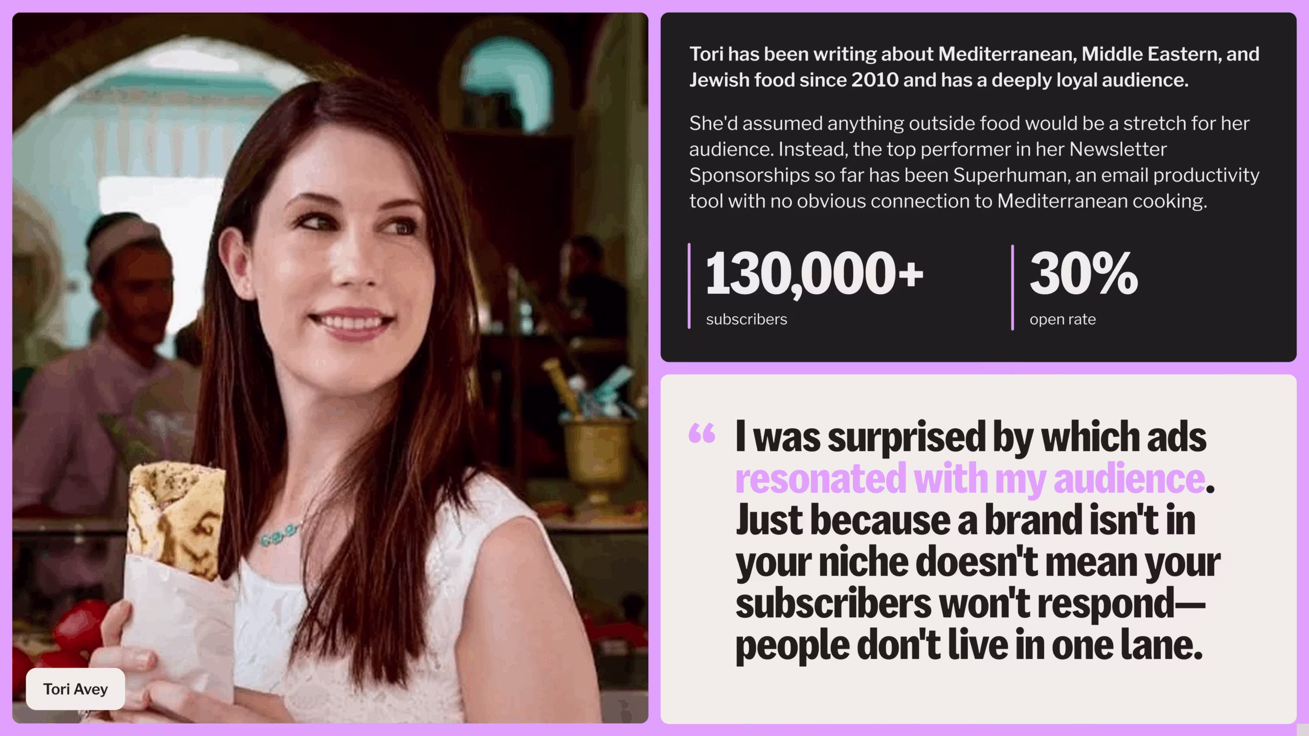 Tori Avey case study
