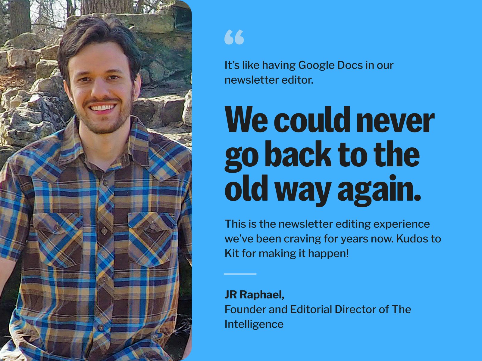 Quote from JR Raphael about Kit's collaborative editing feature