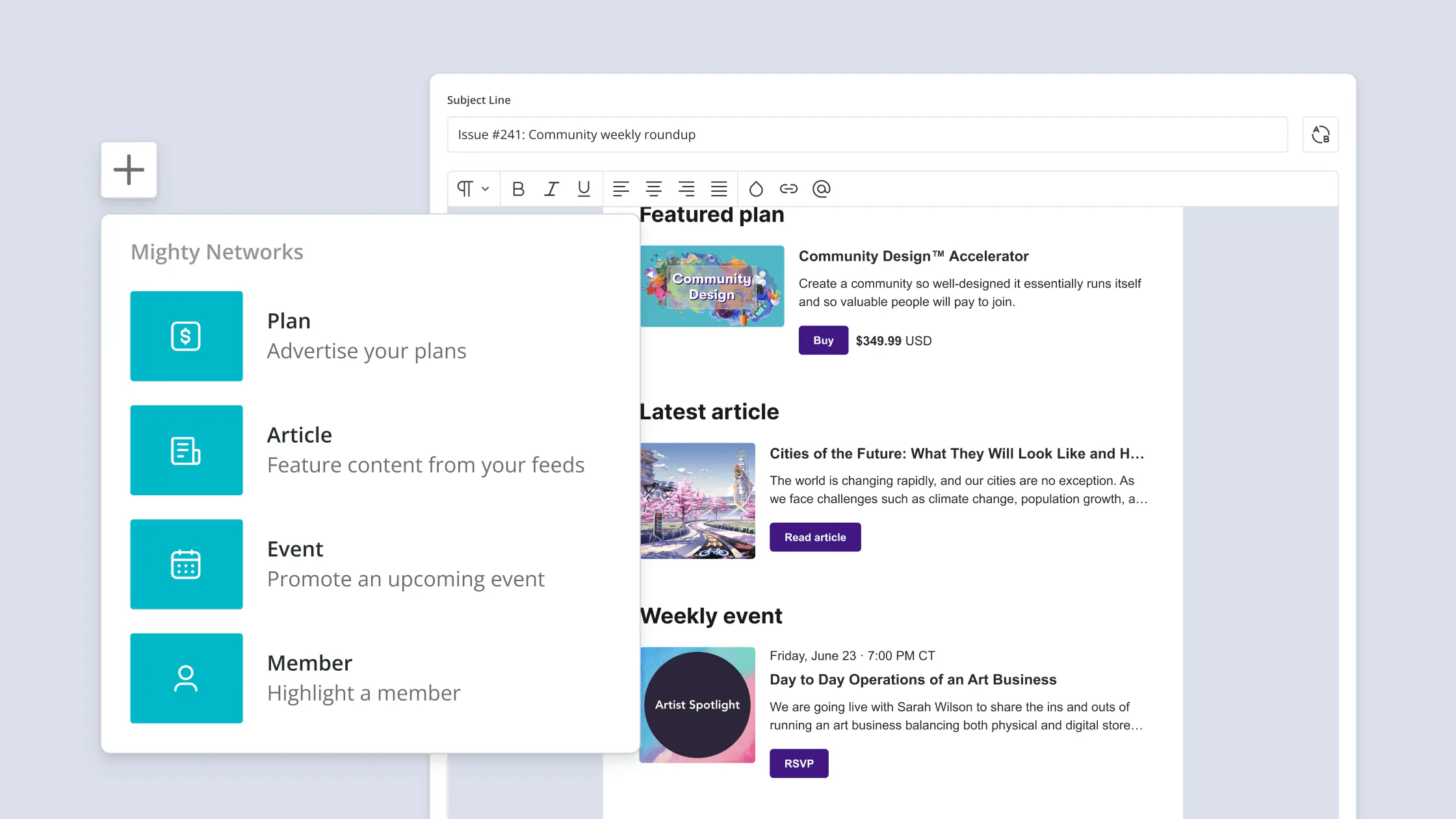 Seamlessly increase your course and membership sales with Kit’s Mighty Networks integration