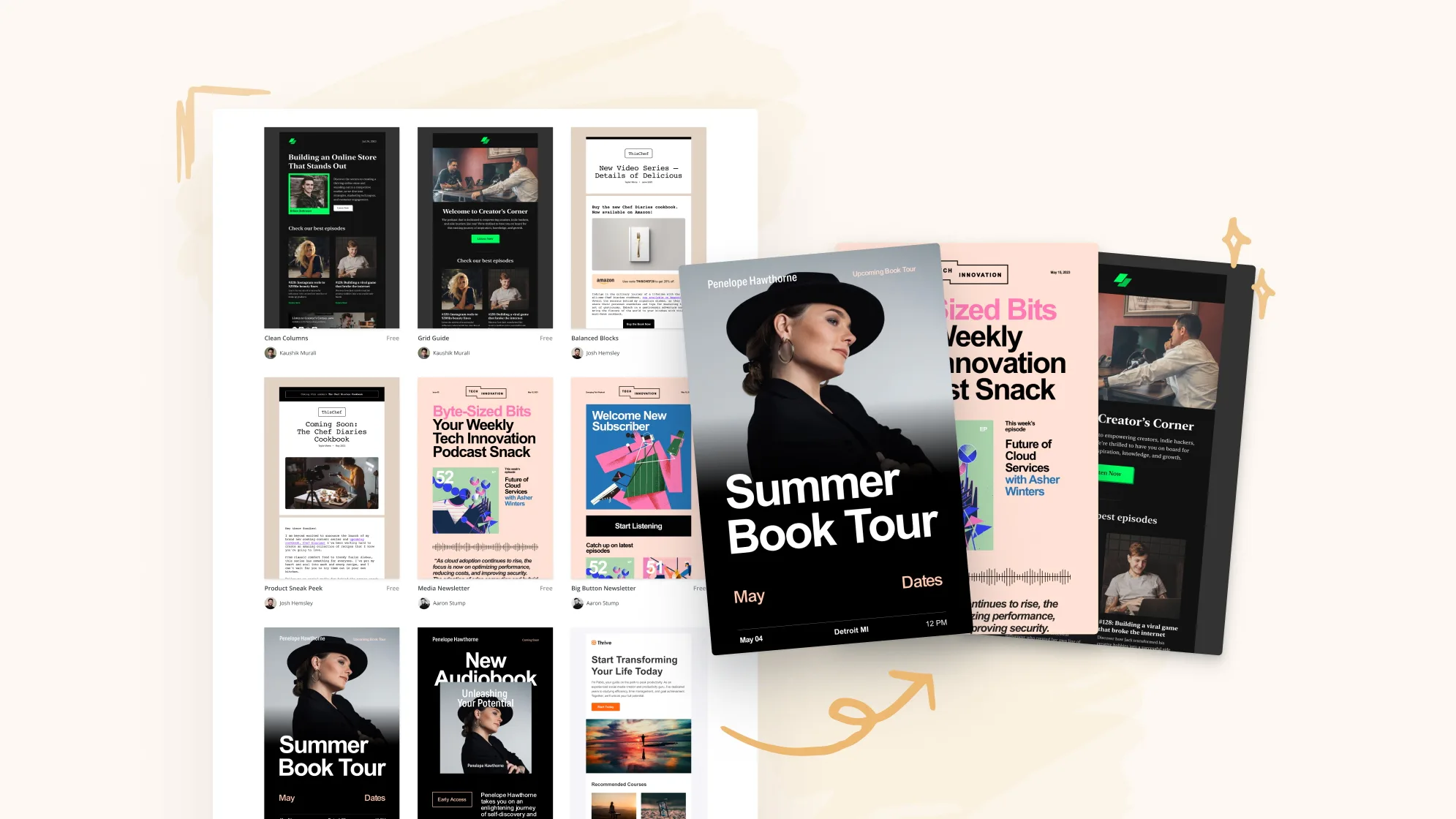 Announcing Kit Marketplace: Beautiful email templates by creators, for creators