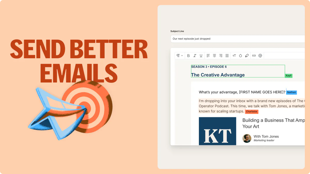 bullseye imagery and email within Kit