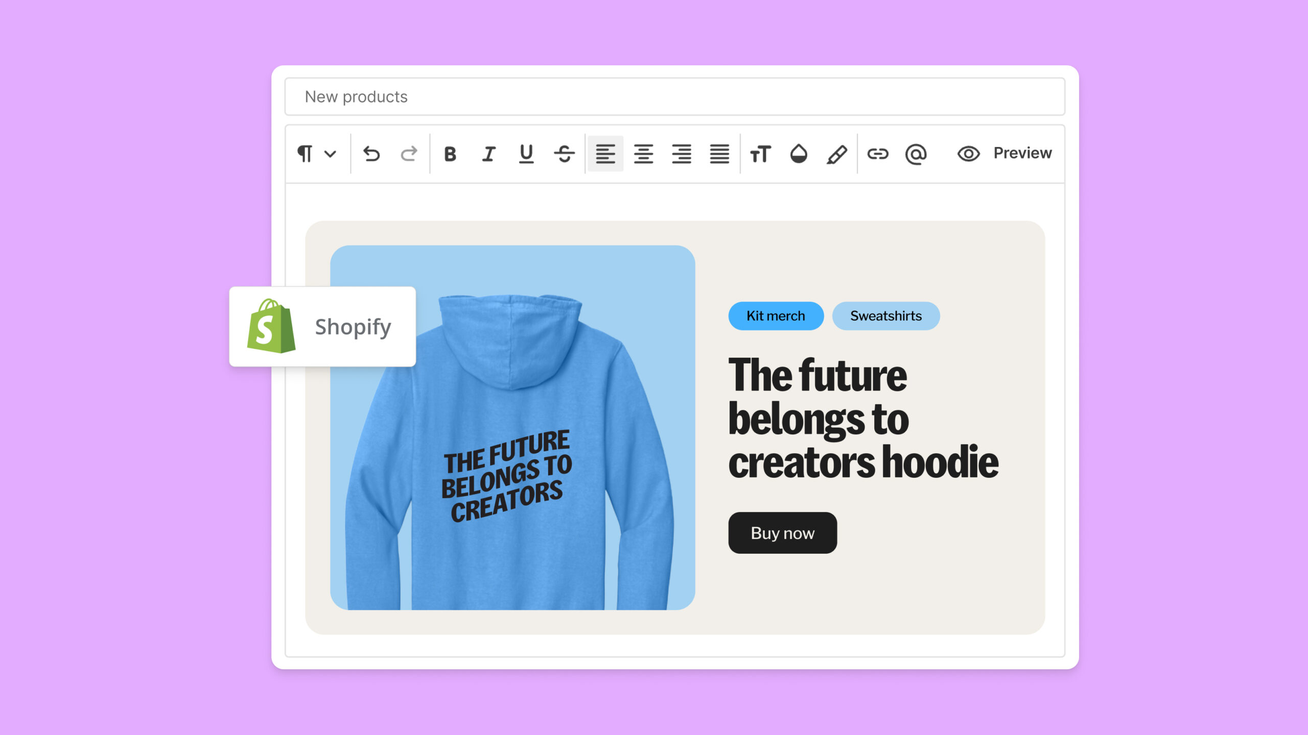 Selling physical goods with Kit