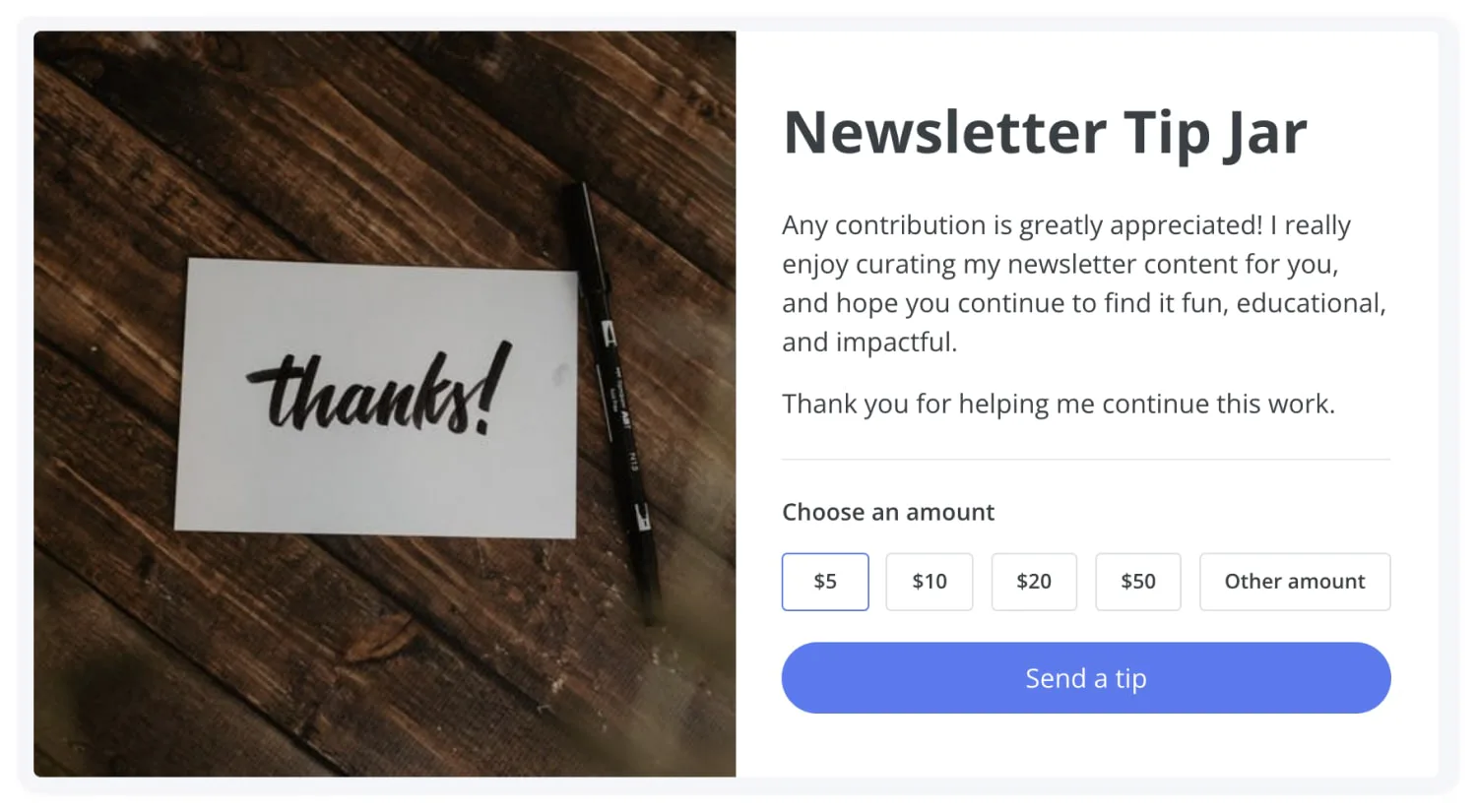 convertkit tip jar