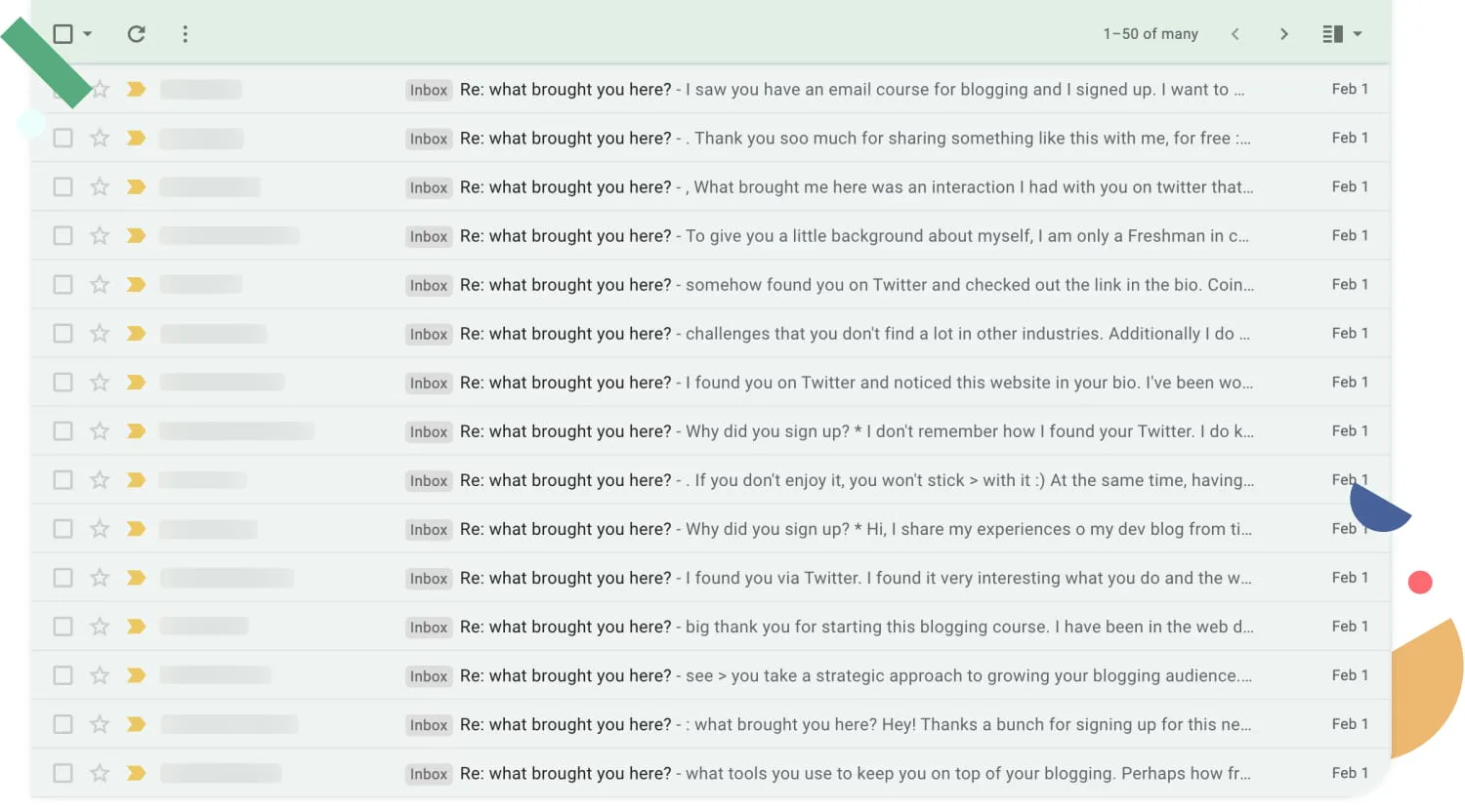 Welcome email