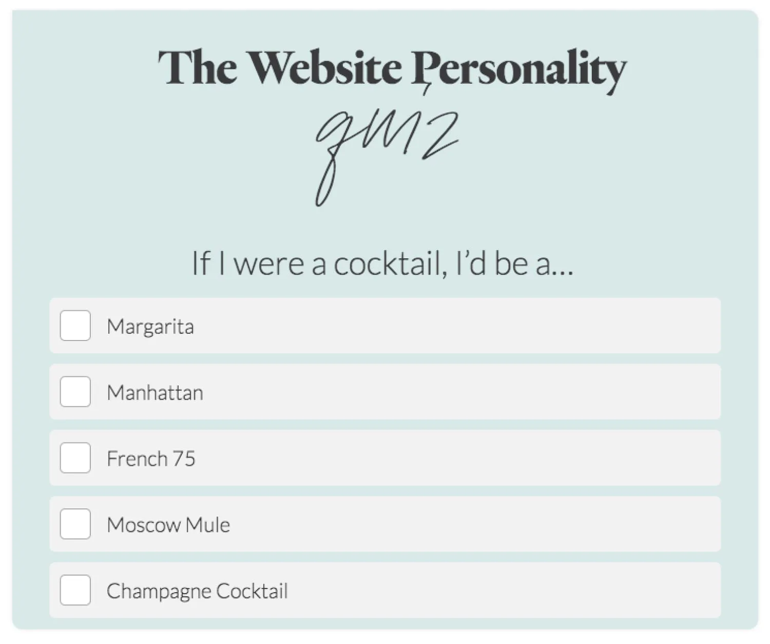 how to make a personality quiz