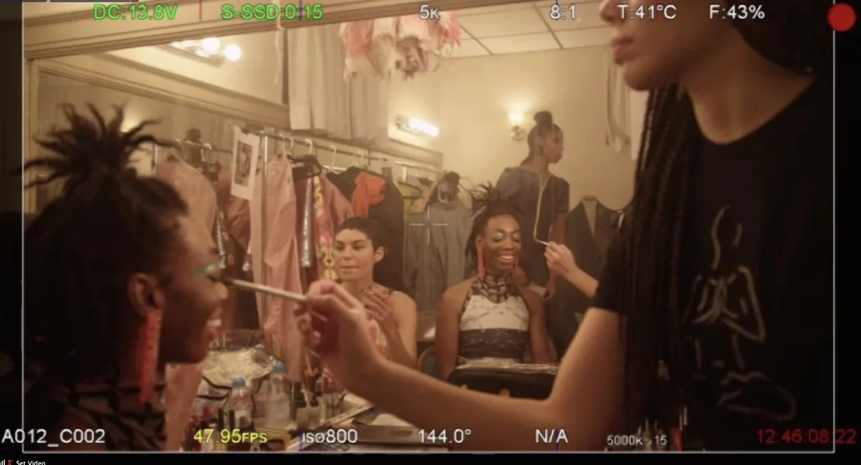 A look through the camera on Whitney's shoot