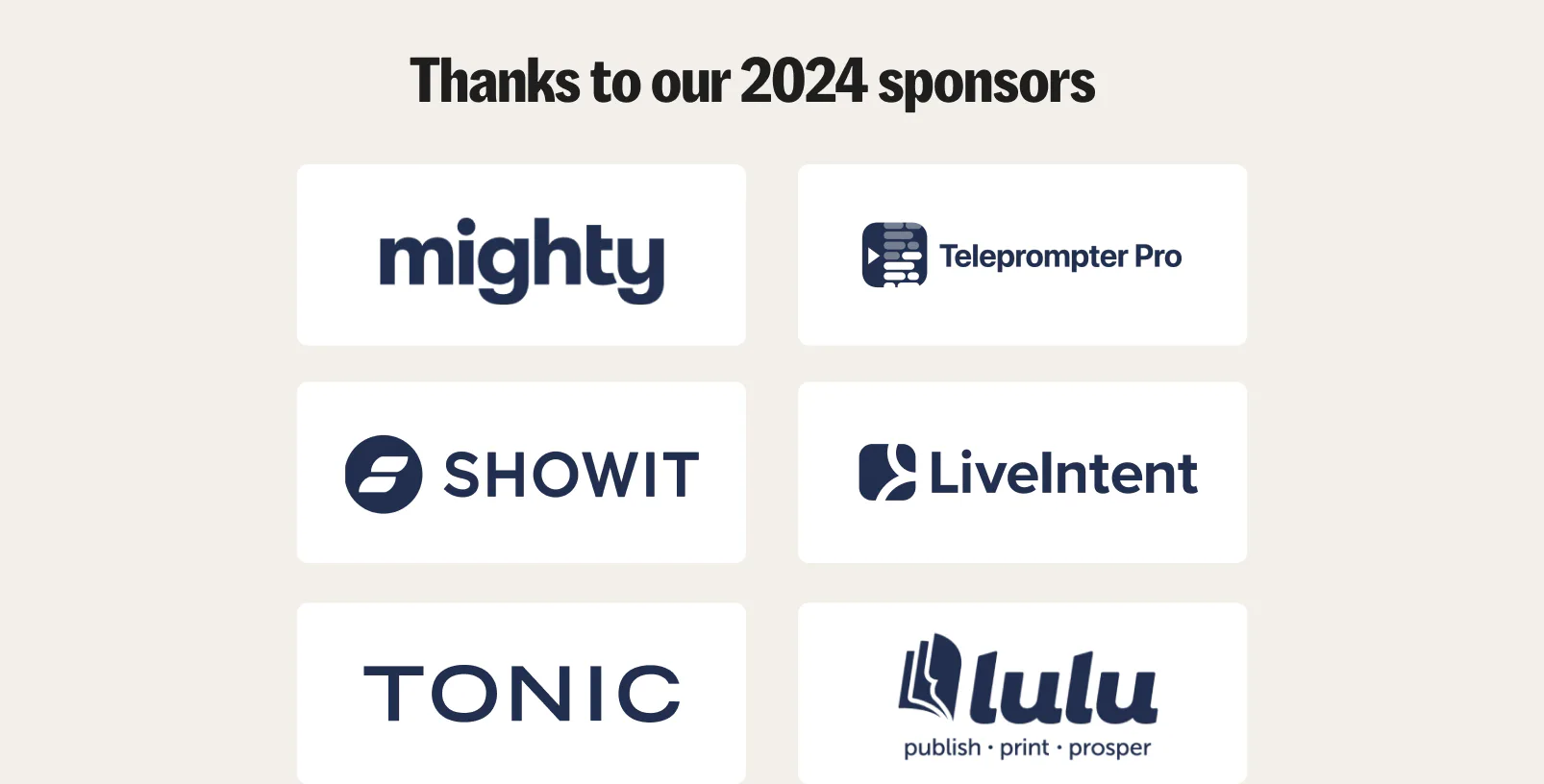 Event brand sponsorship example with Kit