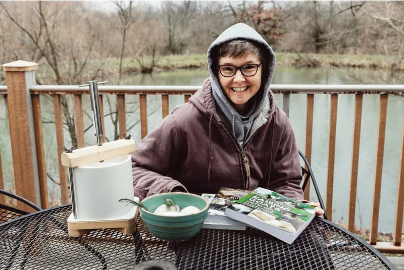 Deborah with her books