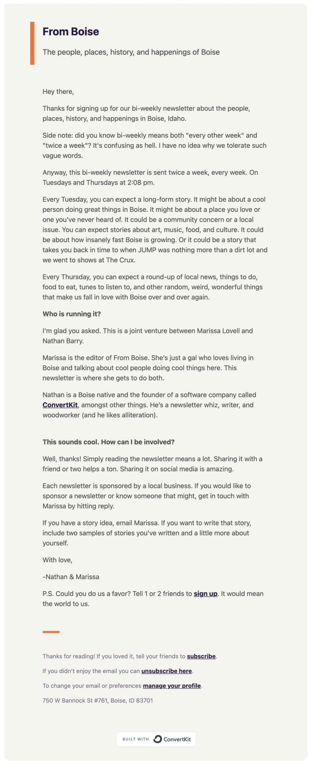 local newsletter 