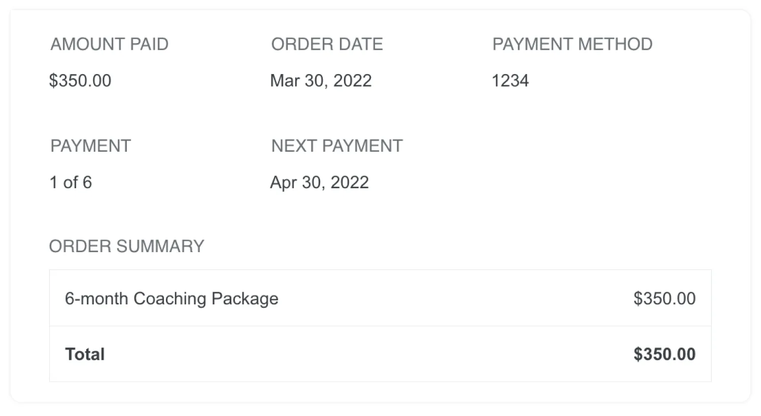 payment plans