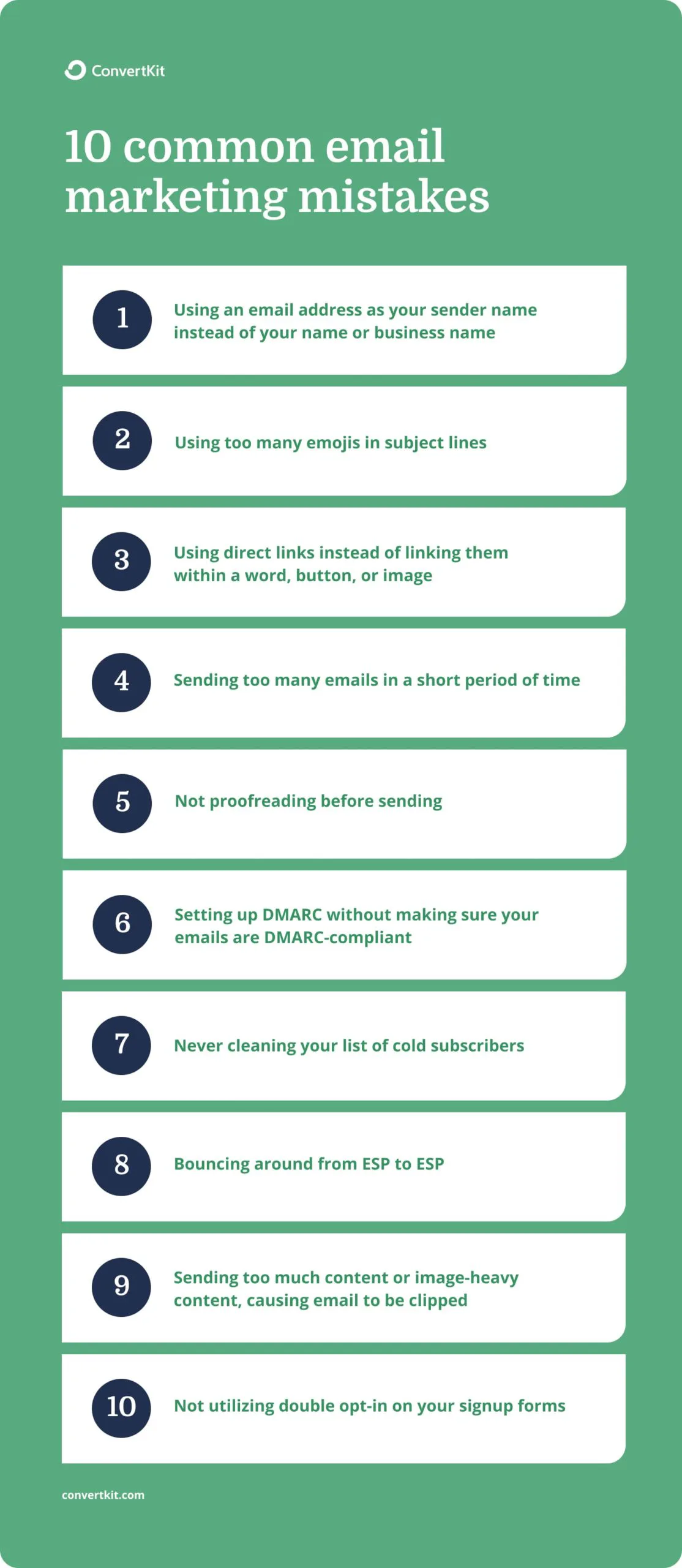 Email marketing mistakes