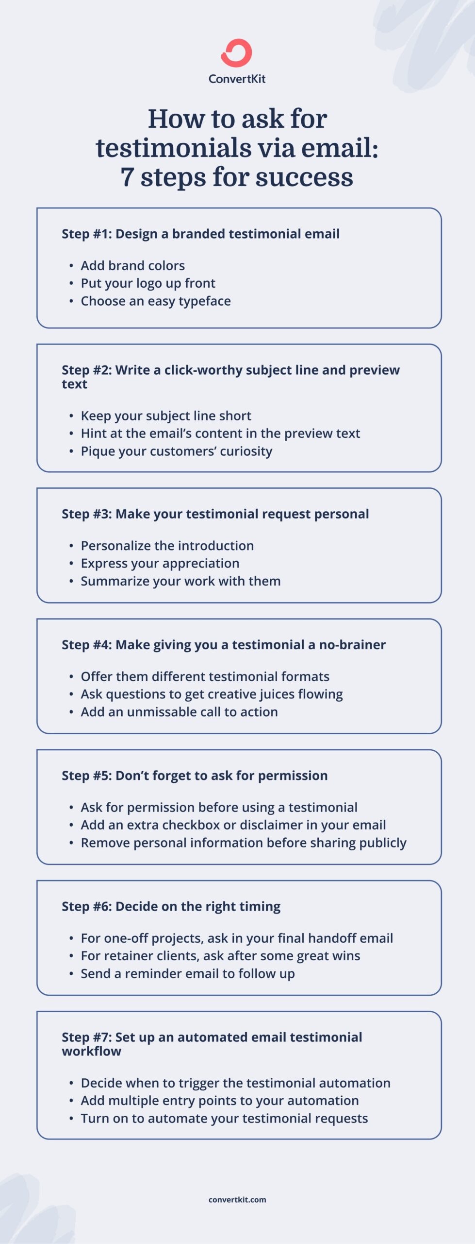 Use testimonials to showcase your professional service business on your landing pages, website, and in your newsletters.