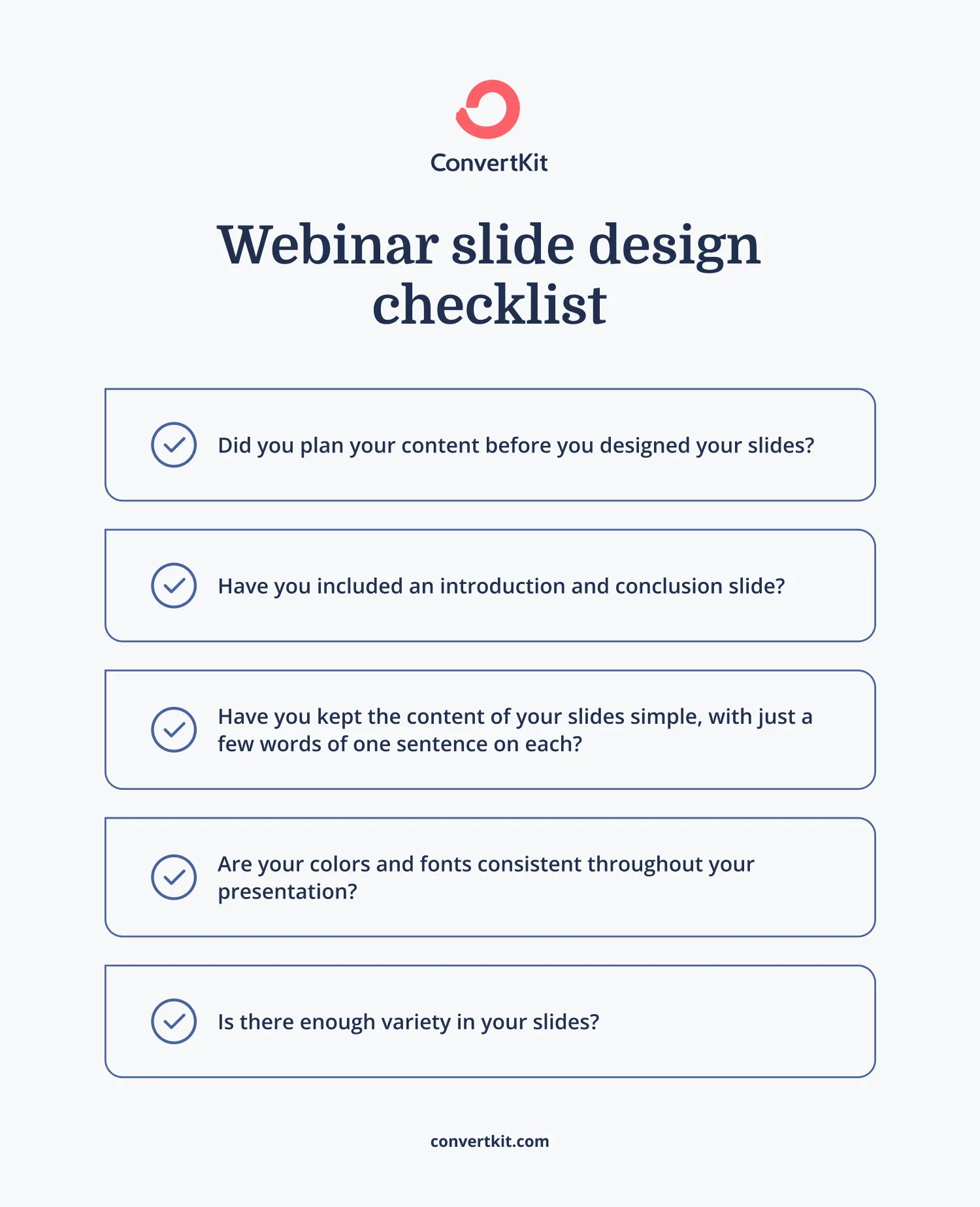 Webinar slide design checklist to help you plan your next webinar
